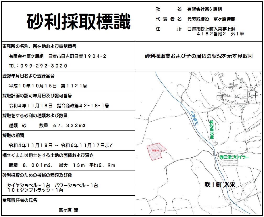 採取事業者登録番号